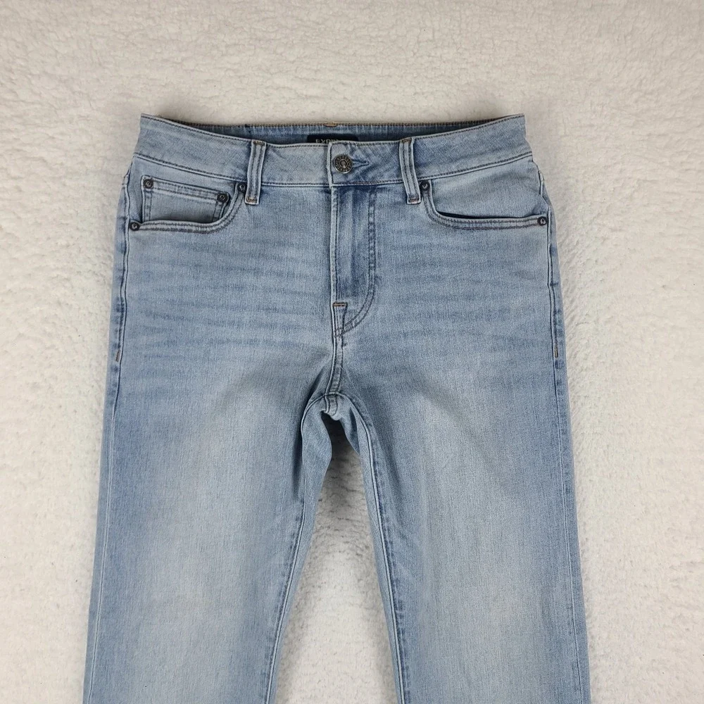 EXPRESS Jeans Mens 28x30 Blue Athletic Slim Stretch Light Wash Denim‎